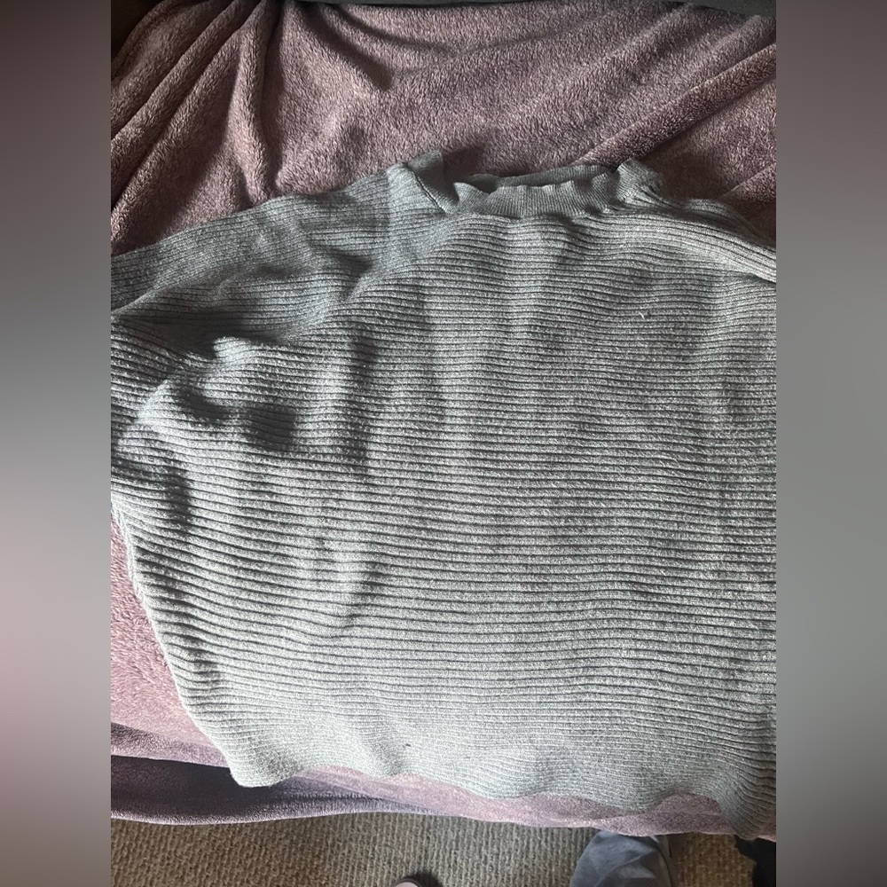 Gray Ribbed Sweater